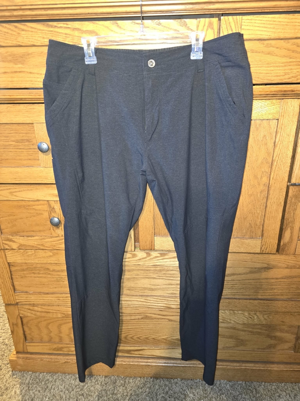 adidas Men's Dark Gray Dress Pants - Pleated Front
